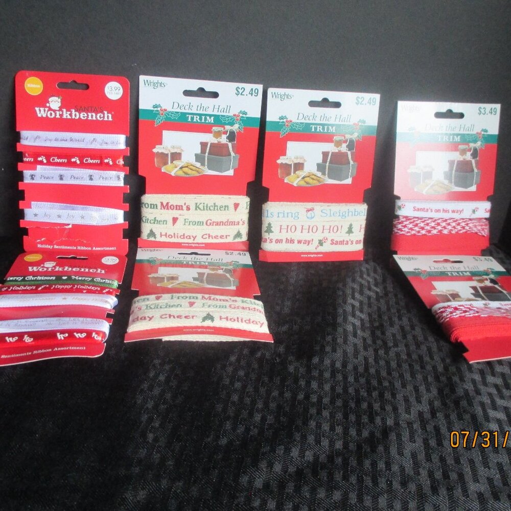 Holiday Assortment of Trim and Ribbon/New